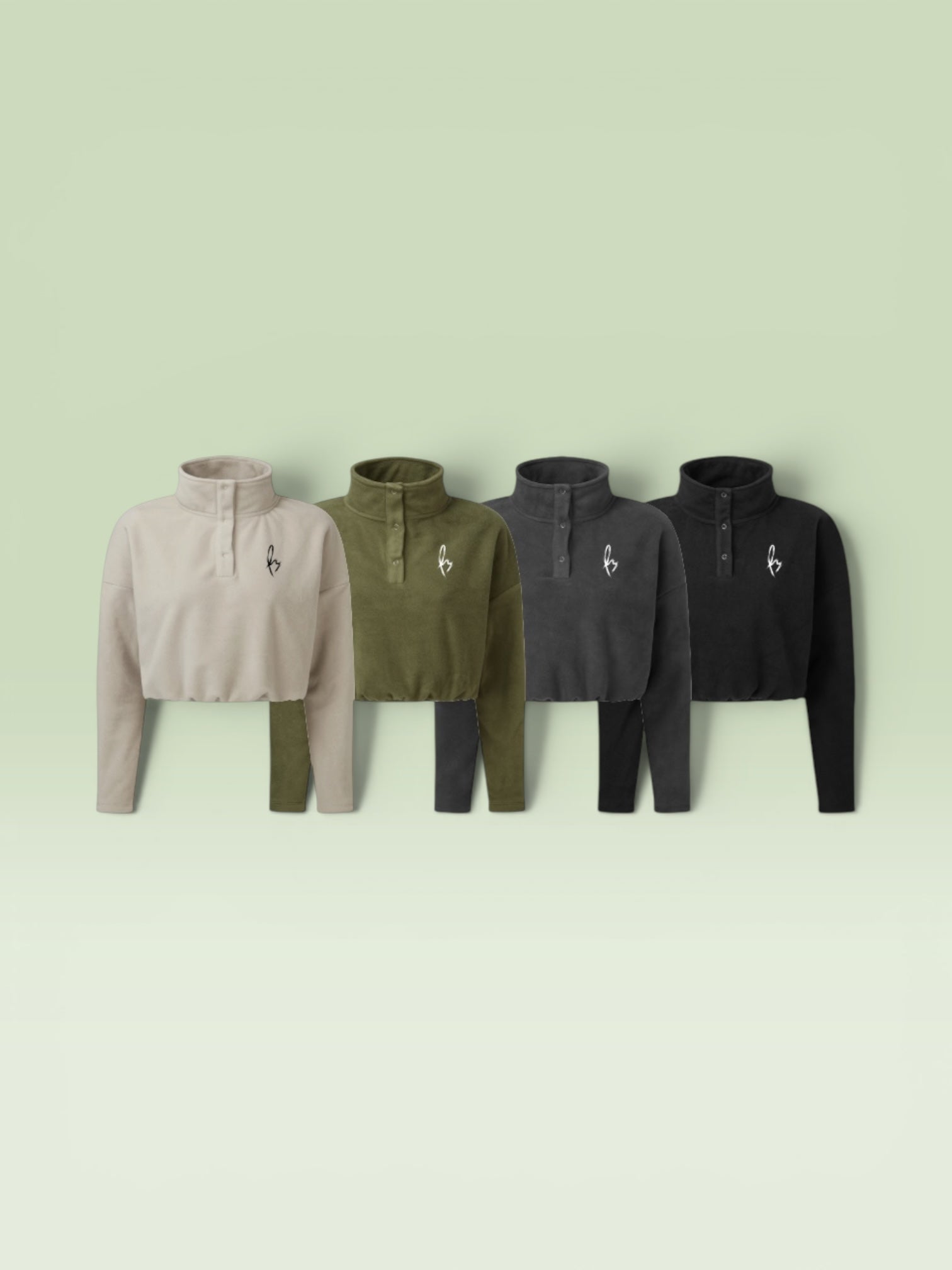 RY BENGOI WOMENS CROP 1/4 ZIP FLEECE