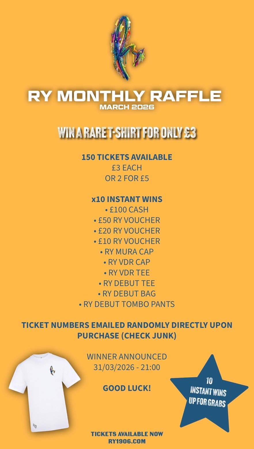 RY MARCH RAFFLE
