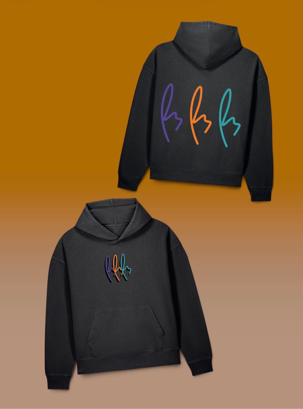 RY ‘AUTUMN’ 3X LOGO HOODIE