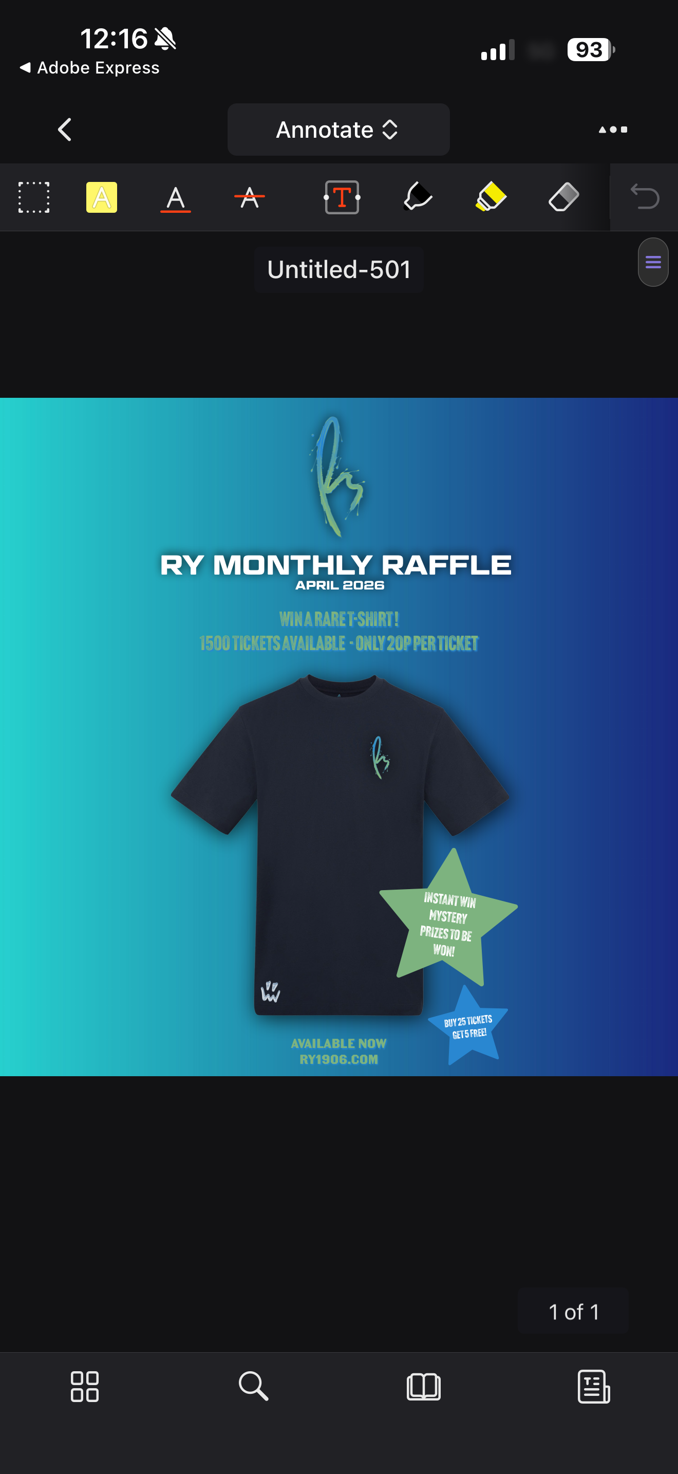 RY APRIL RAFFLE